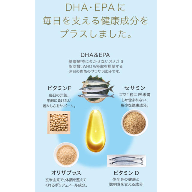 サントリー(サントリー)の新品 未開封 サントリーDHA&EPA セサミンEX オリザプラス240粒入 食品/飲料/酒の健康食品(その他)の商品写真