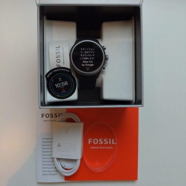 腕時計(デジタル)スマートウォッチ　FOSSIL FTW4019 美品　ブラック　腕時計