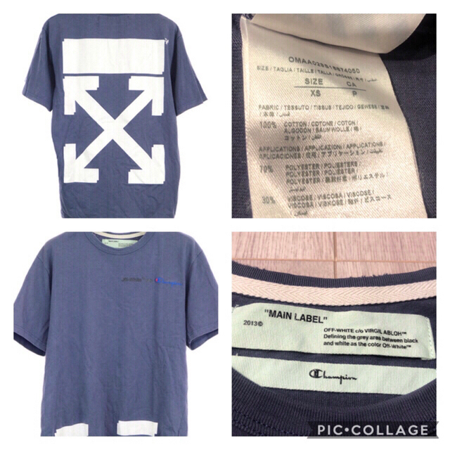 OFF-WHITE(オフホワイト)の本物 off-white ❤ 3枚セット tシャツ カラバッジョ チャンピオン メンズのトップス(Tシャツ/カットソー(半袖/袖なし))の商品写真