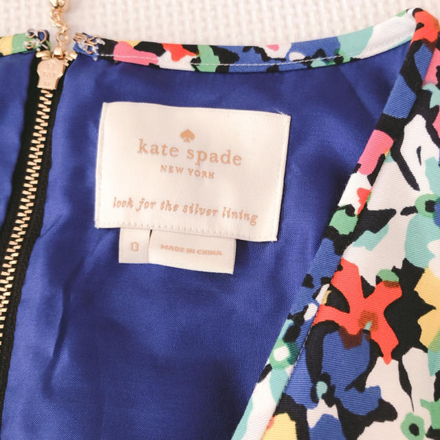 kate spade new york(ケイトスペードニューヨーク)のkate spade new york シルク混花柄ワンピース レディースのワンピース(ひざ丈ワンピース)の商品写真