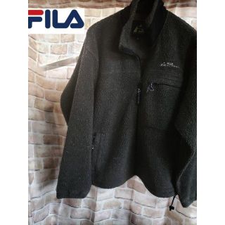 フィラ(FILA)の【最終値下 激レア】FILAOUTDOOR ジップアップ ボア フリース ゴマ塩(ブルゾン)