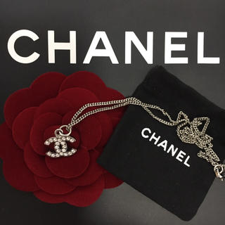 シャネル(CHANEL)の＊GD様専用になります＊美品＊CHANELココマークラインストーンネックレス(ネックレス)