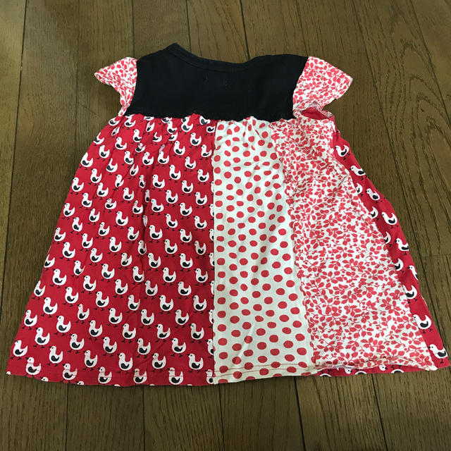 Chocola(ショコラ)のショコラ 小鳥ワンピース キッズ/ベビー/マタニティのキッズ服女の子用(90cm~)(ワンピース)の商品写真