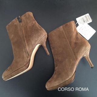 コルソローマ(CORSO ROMA 9)のCORSO ROMA ★ スウェード 本革 ブーツ 23cm イタリア製(ブーツ)