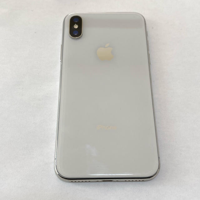 スマートフォン本体【送料込み】iPhoneX 256GB シルバー Softbank 画面割れ