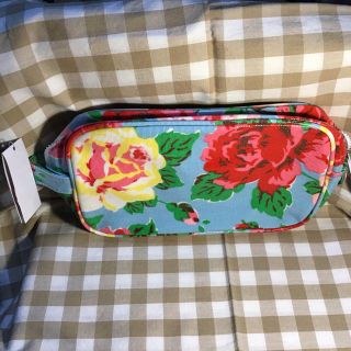 キャスキッドソン(Cath Kidston)のキャスキッドソン ポーチ　ローズマロックブルー　青　レア　新品(ポーチ)