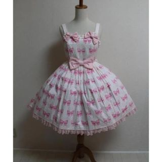 アンジェリックプリティー(Angelic Pretty)のMarchen Ribbon 後ろフリルJSK(ひざ丈ワンピース)