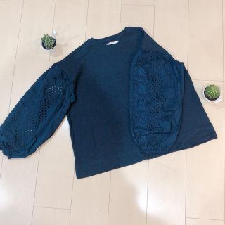 ピュアルセシン(pual ce cin)の袖刺繍クルー(未使用品)(カットソー(長袖/七分))