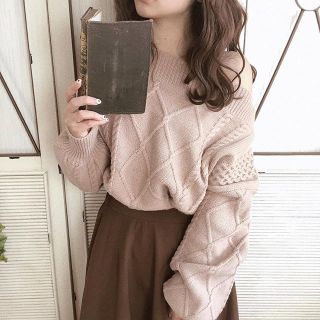 wink miu        ミルクストロベリー3wayニット(ニット/セーター)