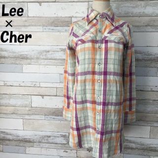 リー(Lee)の【人気】Lee×Cher/リー×シェル コラボ チェック柄シャツワンピース (ミニワンピース)