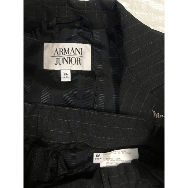 ARMANI JUNIOR アルマーニジュニア スーツ ジャケット パンツ シャツ ネクタイ 6A 118の通販 by よー# アルマーニ  ジュニアならラクマ 【予約販売品】
