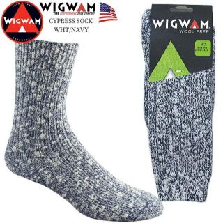 ビームス(BEAMS)のセール アメリカ製ウィグワム WIGWAMソックス 杢調白紺 25-27.5cm(ソックス)