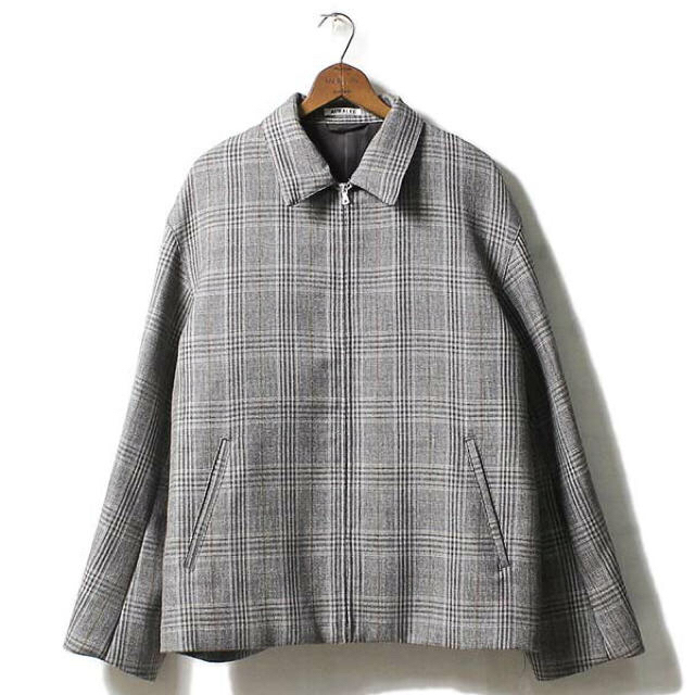 希少 17年秋冬 AURALEE / CHECK ZIP BLOUSON