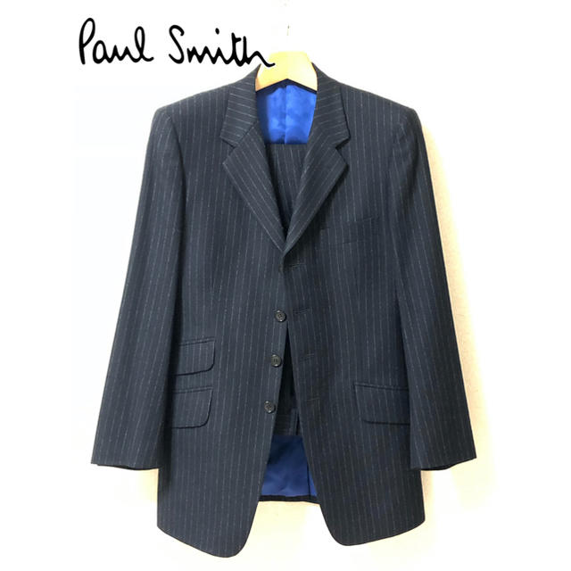 Paul Smith(ポールスミス)の【Paul Smith】スーツ　上下セットアップ　ストライプ　イタリア　ブラック メンズのスーツ(セットアップ)の商品写真