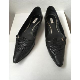 プラダ(PRADA)のプラダ  フラットシューズ　黒　37(ハイヒール/パンプス)