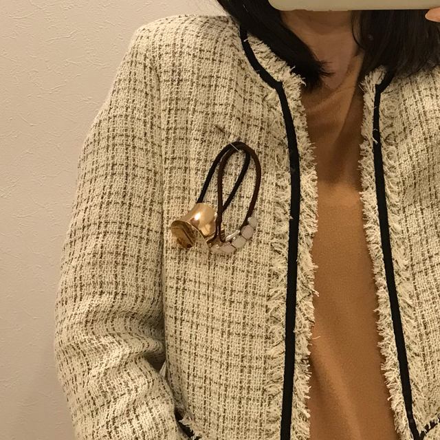 ZARA(ザラ)の新品タグ付き♡ZARAツイードジャケット レディースのジャケット/アウター(ノーカラージャケット)の商品写真