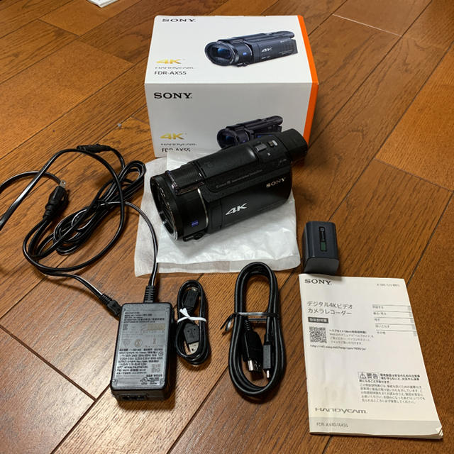 SONY(ソニー)のSONY 4K Handycam FDR-AX55 スマホ/家電/カメラのカメラ(ビデオカメラ)の商品写真