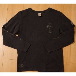 クロムハーツ(Chrome Hearts)のCHROME HEARTS　ロングT レザー刺繍　シルバーボタン　美品　Sサイズ(Tシャツ/カットソー(七分/長袖))