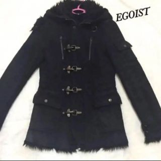 エゴイスト(EGOIST)のEGOIST ムートンコート✨ブラック エコファー コート(ムートンコート)