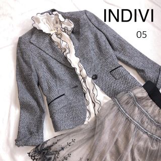 インディヴィ(INDIVI)の13新品⭐︎インディヴィジャケット⭐︎ラメ⭐︎卒業式(ノーカラージャケット)