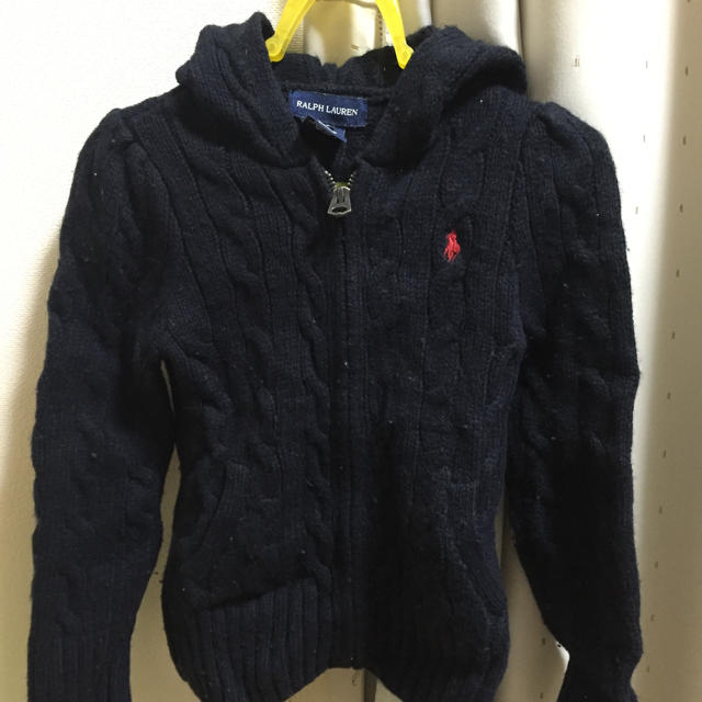 Ralph Lauren(ラルフローレン)のラルフローレン ニットフーディ 110 キッズ/ベビー/マタニティのキッズ服男の子用(90cm~)(ニット)の商品写真