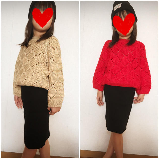 オシャレニットセーター 韓国子供服 キッズ/ベビー/マタニティのキッズ服女の子用(90cm~)(ニット)の商品写真