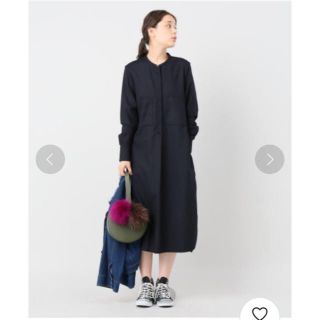 ユナイテッドアローズ(UNITED ARROWS)のTICCA スリットワンピース BLK(ロングワンピース/マキシワンピース)