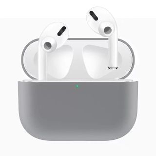 AirPods Pro シリコンケース　グレー(ヘッドフォン/イヤフォン)