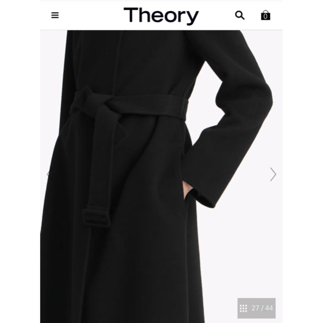 theory(セオリー)のお値下げ終了間近！新品！定番デザイン今から準備がお得❤︎theoryコート レディースのジャケット/アウター(ロングコート)の商品写真