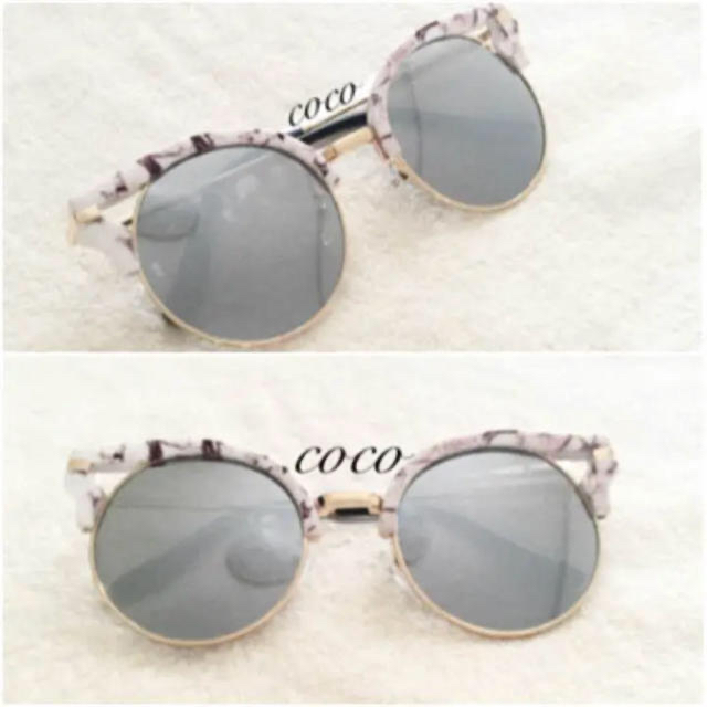 大理石ミラーサングラス✨キャットアイ rayban asos zara 系 レディースのファッション小物(サングラス/メガネ)の商品写真