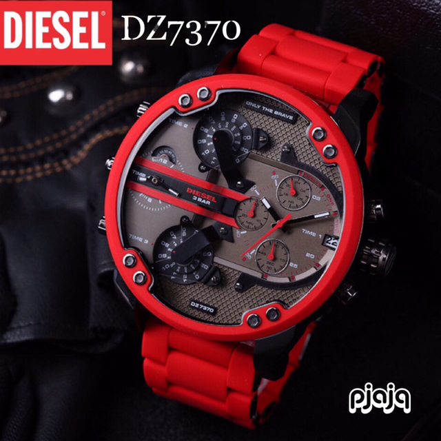 DIESEL(ディーゼル)の昼まで値下げ！オールレッド！新品ディーゼル DIESEL DZ7370 腕時計 メンズの時計(腕時計(アナログ))の商品写真