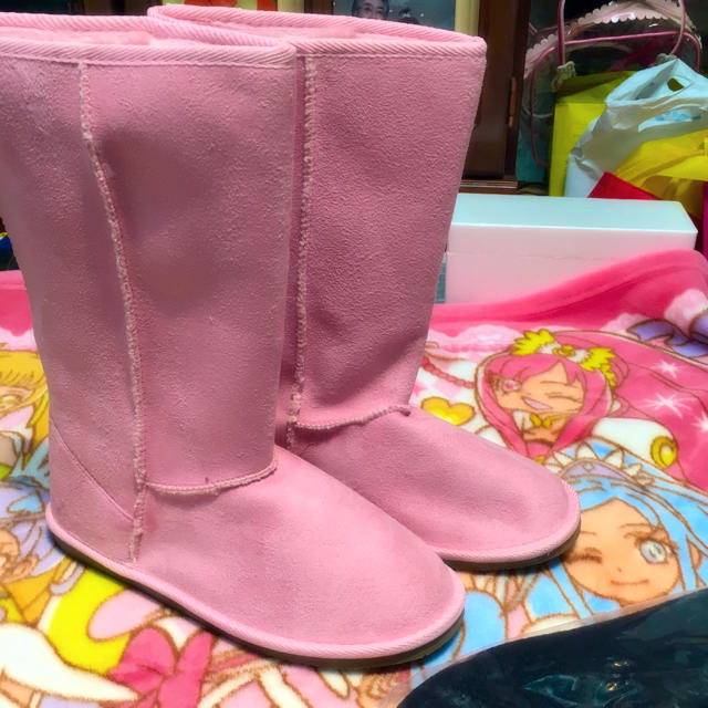 【新品】 ムートンブーツ ♡ ピンク レディースの靴/シューズ(ブーツ)の商品写真