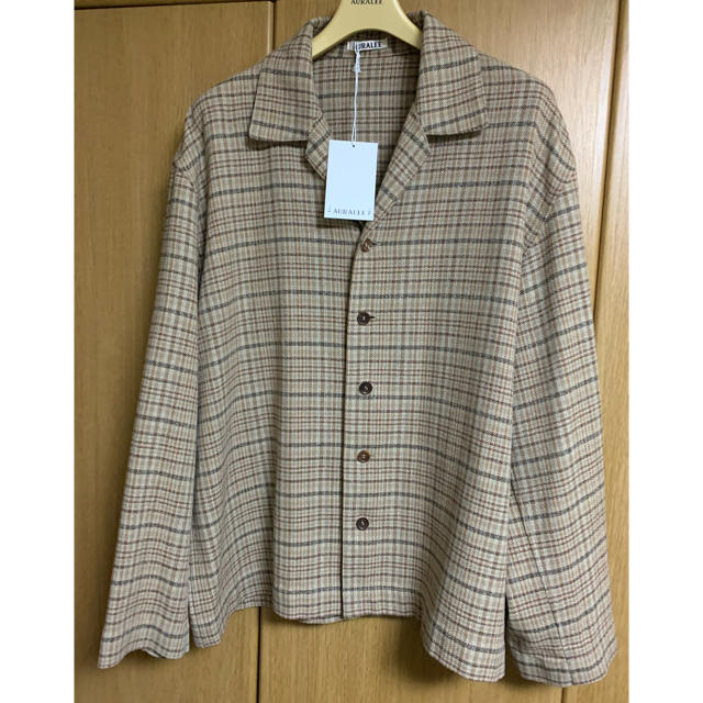 メンズAURALEE 18ss シルクサマーツイードシャツブルゾン