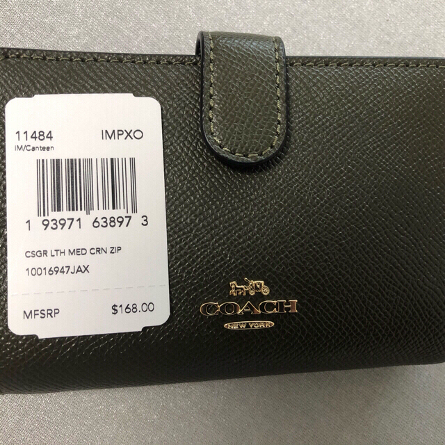 COACH(コーチ)の【spring様専用】コーチ　財布　カーキ レディースのファッション小物(財布)の商品写真