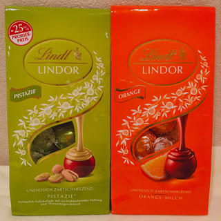 リンツ(Lindt)のリンツ チョコレート 137g×2袋(ピスタチオ&オレンジ味)(菓子/デザート)