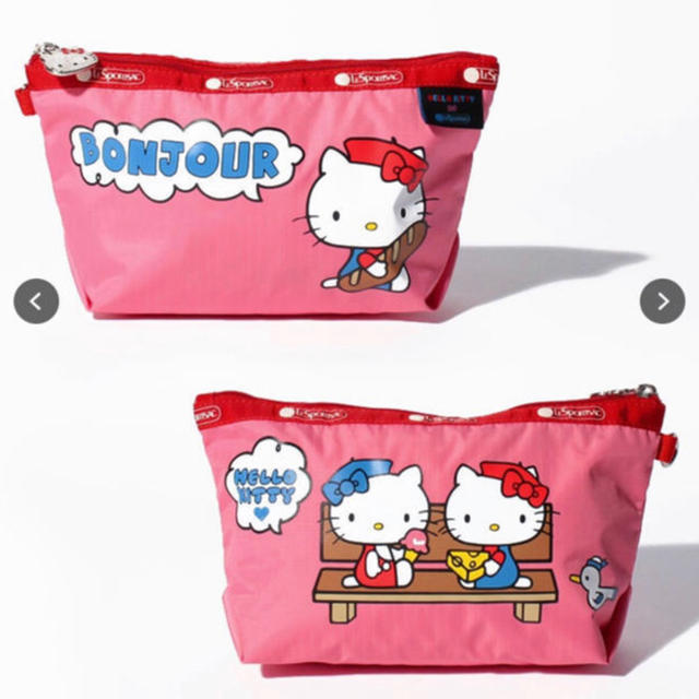 LeSportsac(レスポートサック)のLeSportsac*ハローキティ*コラボ*ポーチ*ピンク*フランス レディースのファッション小物(ポーチ)の商品写真