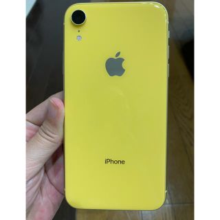 アップル(Apple)のsimフリー　iPhone xr 256 イエロー　simロック解除済　超美品(スマートフォン本体)