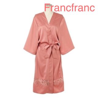 フランフラン(Francfranc)のFrancfrancサテンレース　ガウン　新品❣️(ルームウェア)