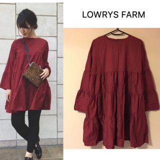 ローリーズファーム(LOWRYS FARM)の【美品】LOWRYS FARM. ティアードワンピース(ひざ丈ワンピース)