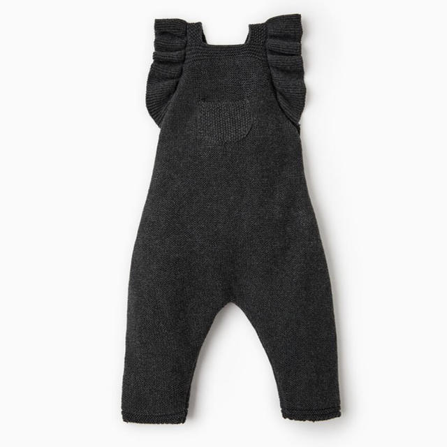 フリル付きオーバーオール 9-12m ZARA baby ニットサロペット | フリマアプリ ラクマ