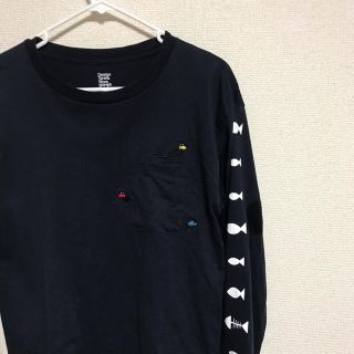 グラニフ(Design Tshirts Store graniph)のグラニフ　キャッツキャッチングフィッシュ　長袖　ロンT -S(Tシャツ/カットソー(七分/長袖))