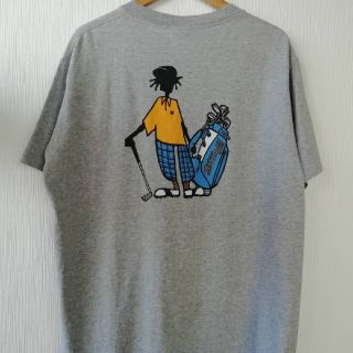 90s USA製 オールドステューシー スケートマン Tシャツ 紺タグ