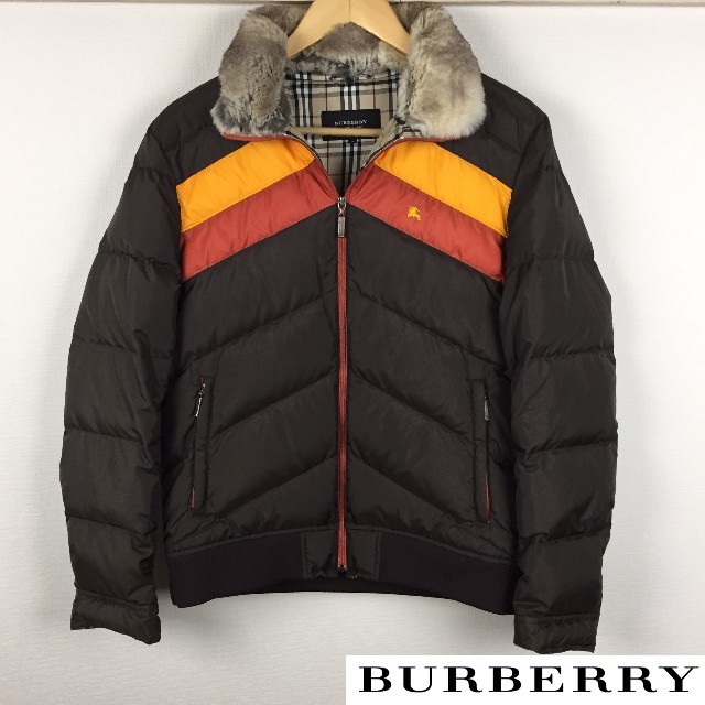 BURBERRY BLACK LABEL(バーバリーブラックレーベル)の美品 BURBERRY BLACK LABEL ダウンジャケット ブラウン メンズのジャケット/アウター(ダウンジャケット)の商品写真