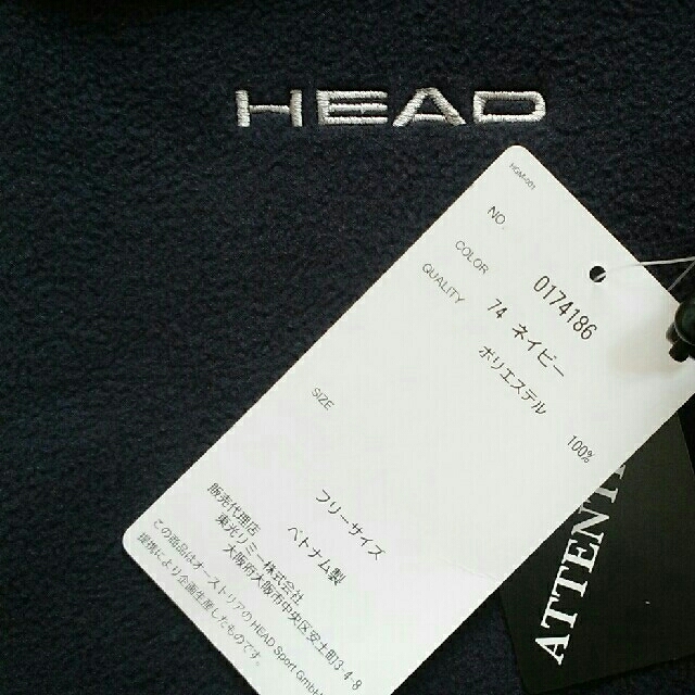 HEAD(ヘッド)のHEAD　ネックウォーマー　フリース　【未使用品】 メンズのファッション小物(ネックウォーマー)の商品写真