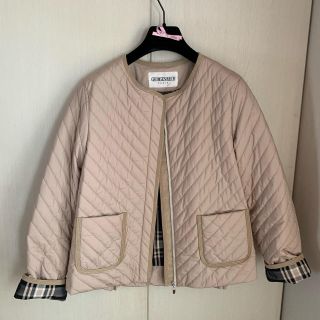 ジョルジュレッシュ(GEORGES RECH)の♡ちゃんしま♡様専用❤️ジョルジュレッシュ中綿ジャケット38 ベージュ(ノーカラージャケット)