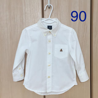 ベビーギャップ(babyGAP)のbabyGap☆オックスフォード ボタンダウンシャツ 90 白(ブラウス)
