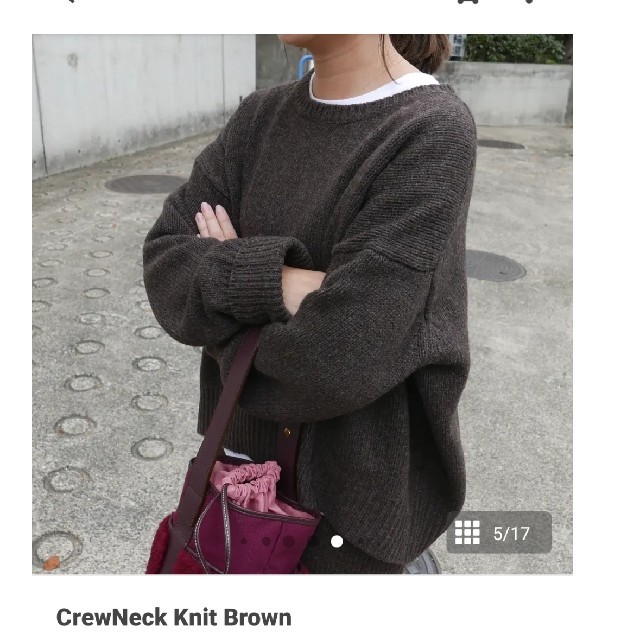 gypsohila　CrewNeck Knit Brown