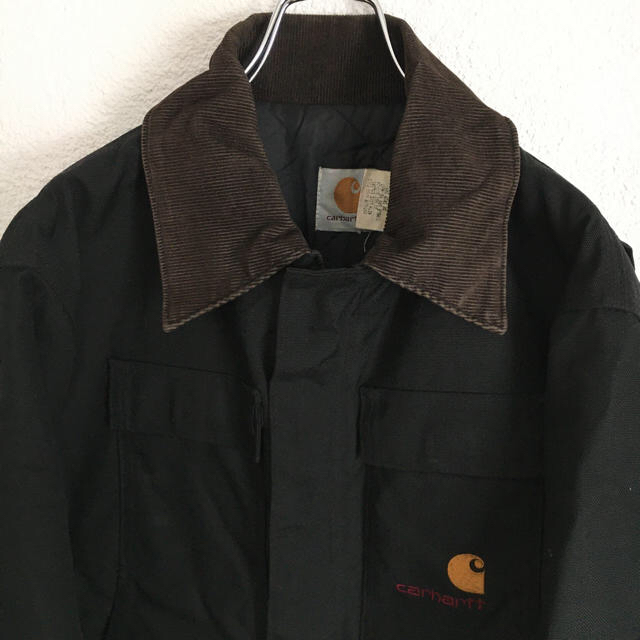 carhartt - カーハート carhart ダック 襟コーデュロイ ジャケット 黒