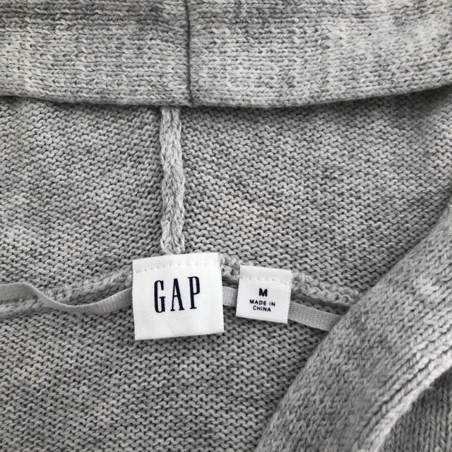 GAP(ギャップ)のGAP ♡ ロングカーディガン♡パーカー付き♡ライトグレー レディースのトップス(カーディガン)の商品写真