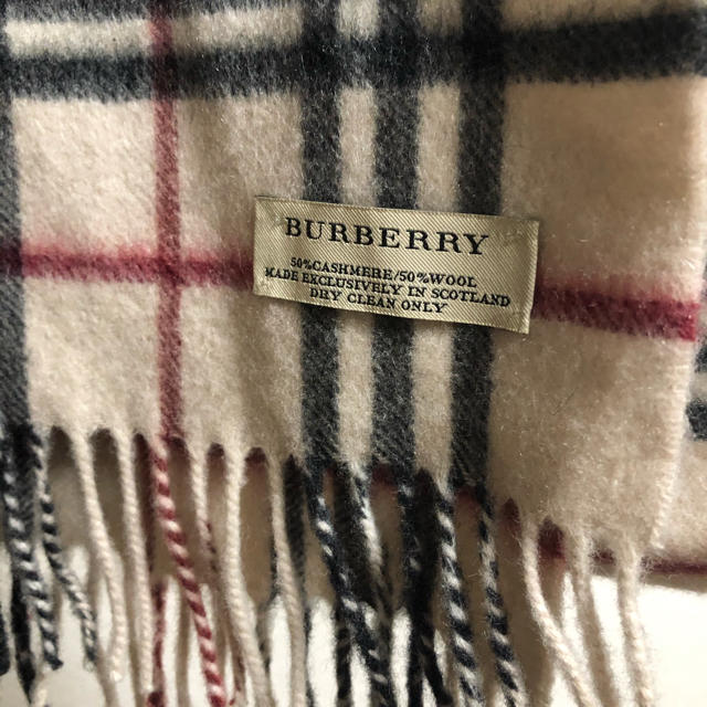 BURBERRY - バーバリー Burberry マフラー(カシミヤ50%ウール50%)の